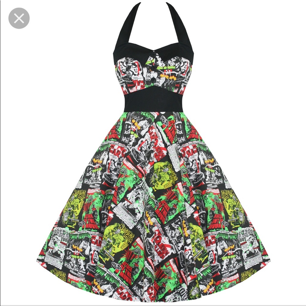 M B-Horror Movie Zombie pinup swing dress